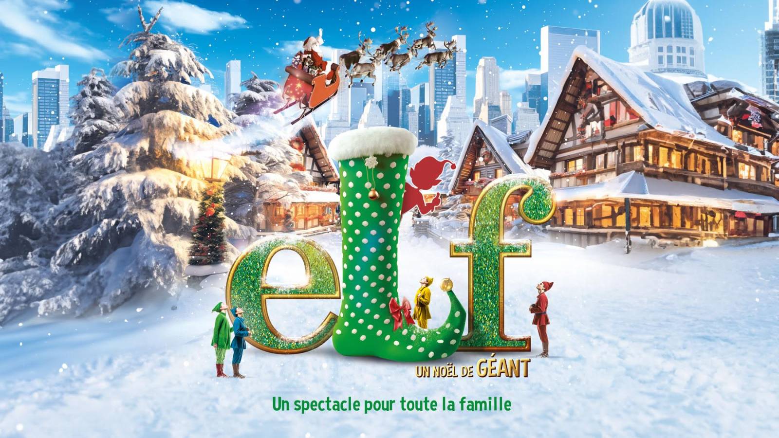 Elf un grand noël, comédie musicale pure tradition de noël, festivités de fin d'année, évènement arbre de noël