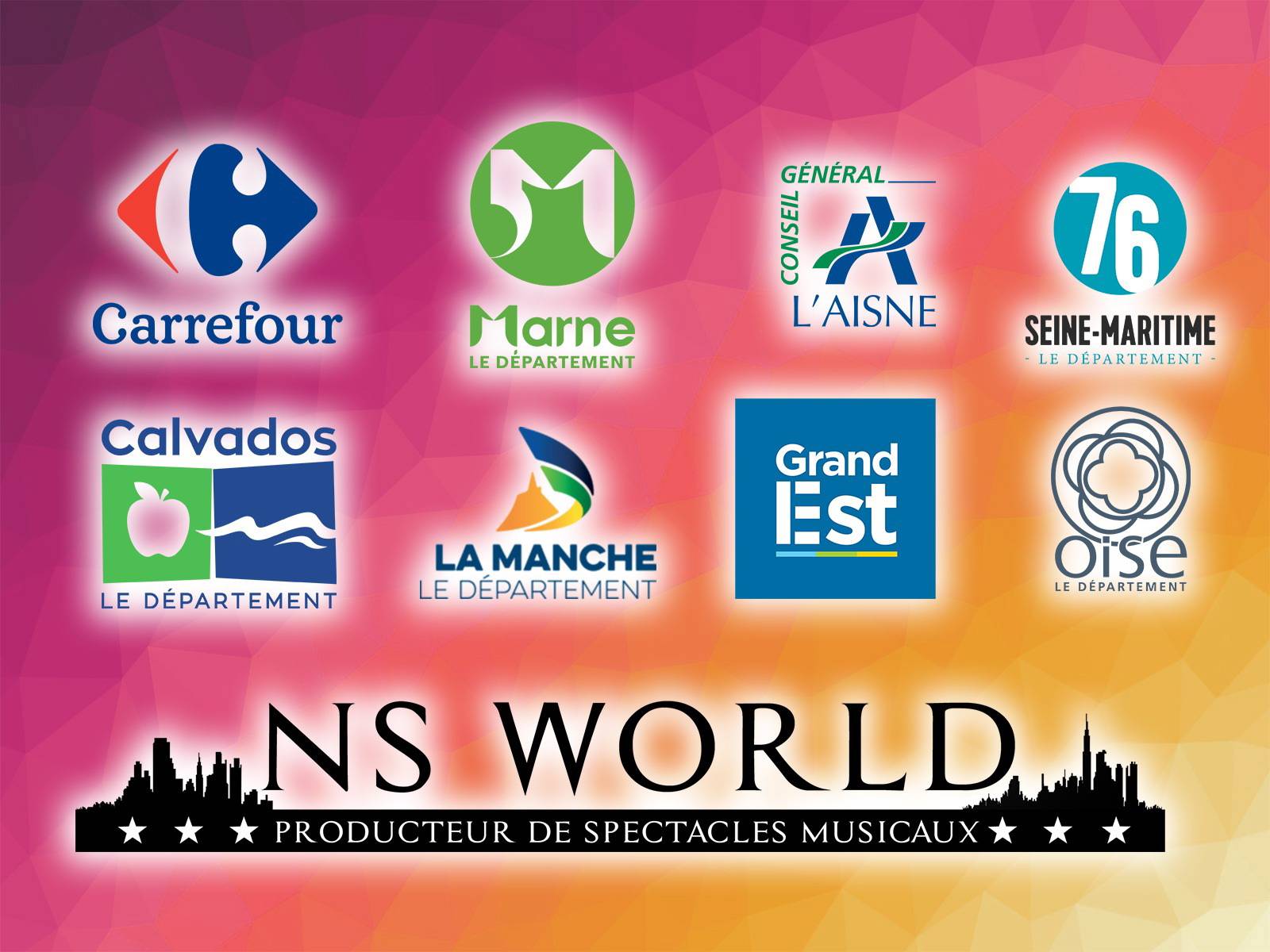 Les magasins Carrefours du Nord de la France ont fait confiance à NS World pour sublimer leur festivités avec nos spectacles musicaux